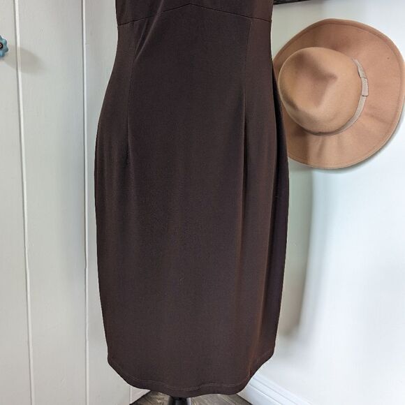 David Meister Criss-Cross Tortoiseshell Dress 8 Y2K Coquette Girl Whimsigoth - Picture 5 of 10